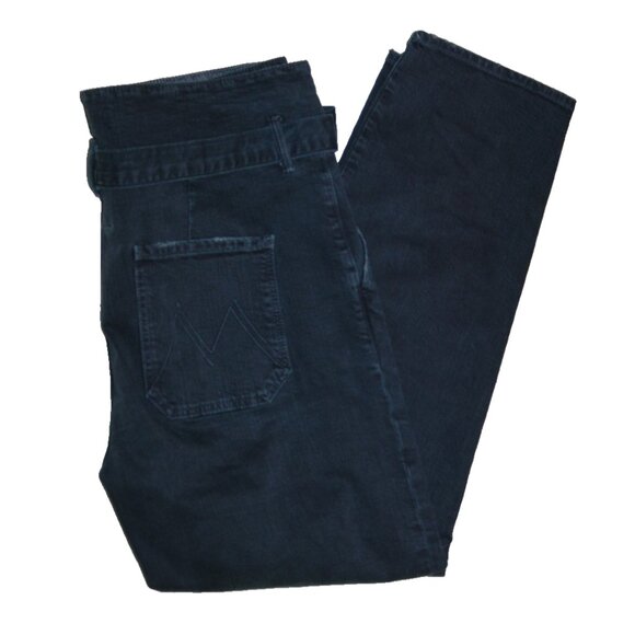 Mother Superior Jeans Tag Size 30 Black Belted High Waistband - Picture 5 of 8